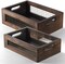 Wooden Countertop Baskets Set of 2 for Kitchen, Bathroom, Pantry|Wall Mount Upgrade with Full Accessories| Rustic Nesting Boxes|Wooden Organizer Crates for Fruit, Vegetables, Produce, Bread